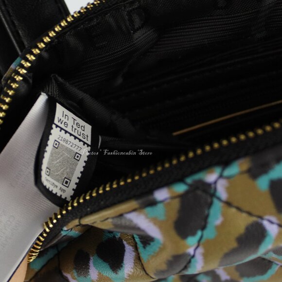 NWT Ted Baker Leopard Quilted Backpack– Stylish & Trendy Bag for Everyday Use - Picture 14 of 14